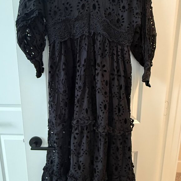 ASOS Edition broderie dress in black - size 14 - Picture 6 of 8